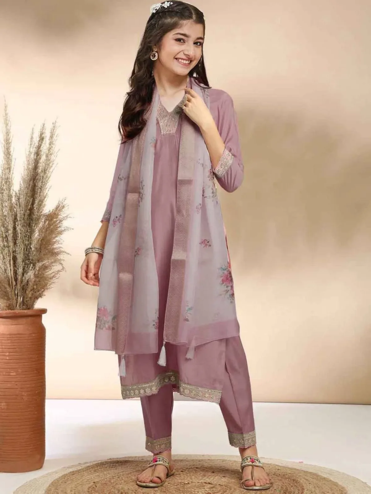 Girls Cotton Kurti Set